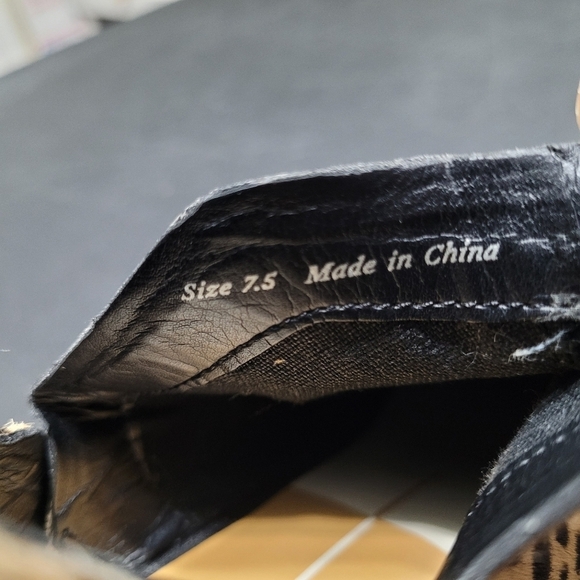 Dolce Vita Sonni Leopard Print Western Calf Hair Pointed Toe Ankle Booties 7.5 - Picture 6 of 11